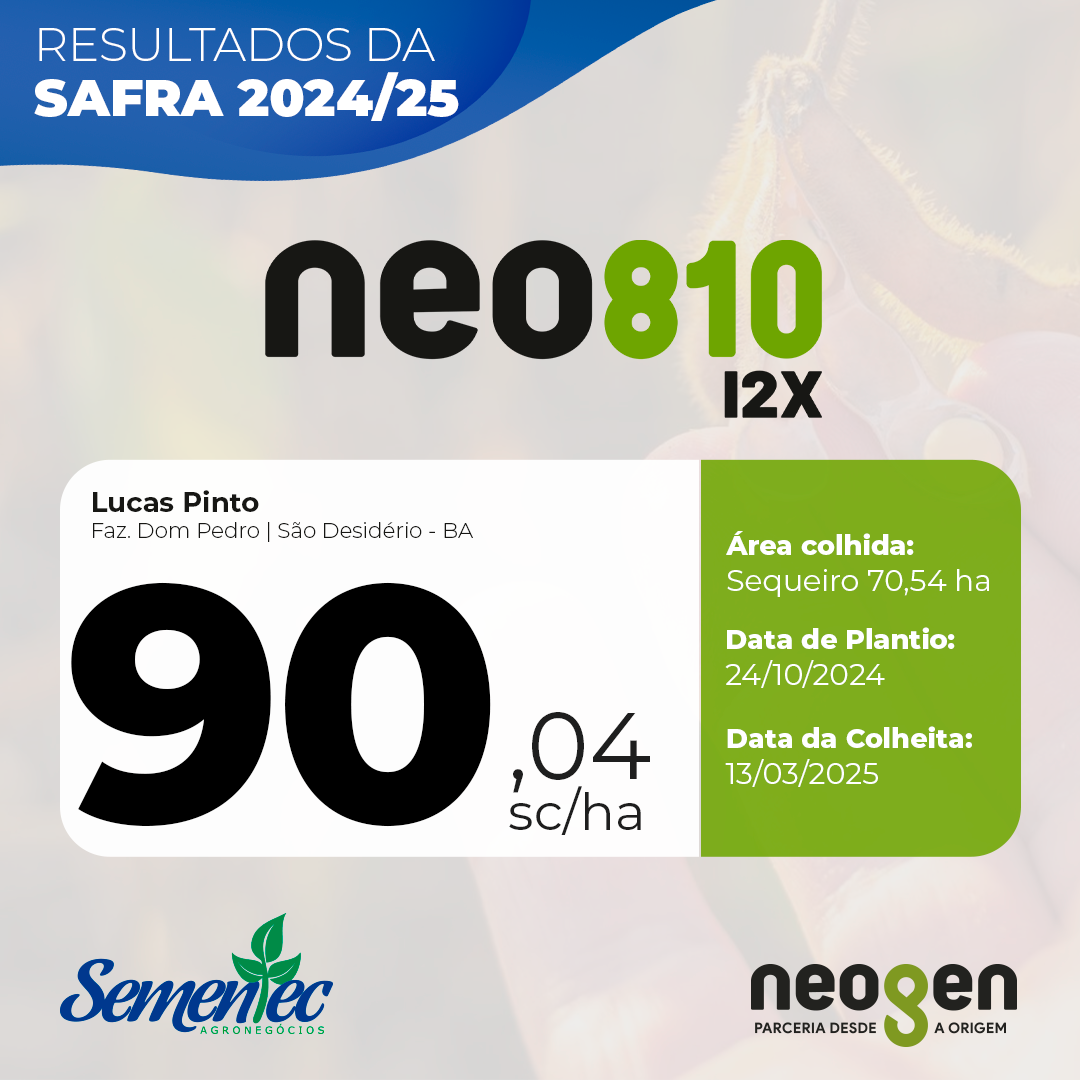 Resultados NEOGEN NEO810 I2X