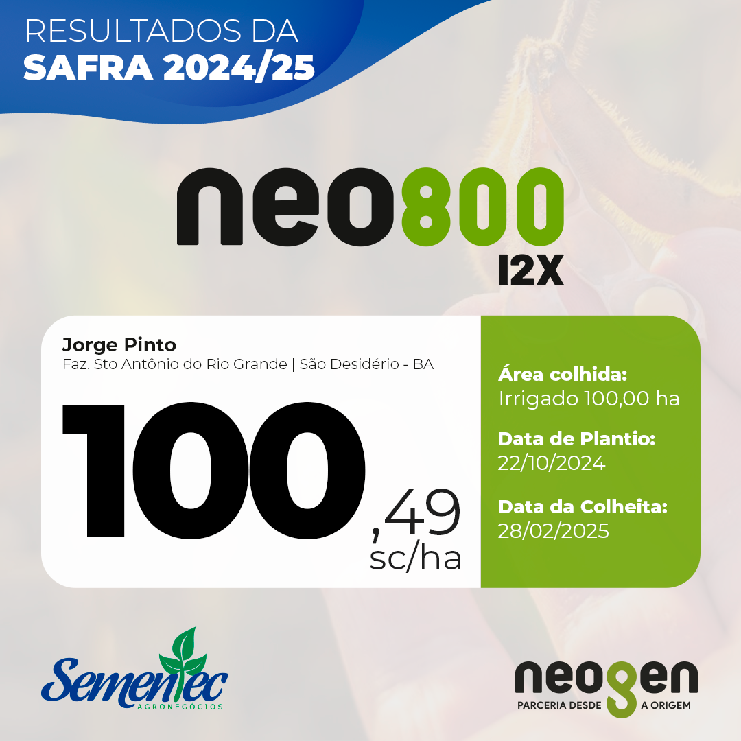 Resultados NEOGEN 800 I2X