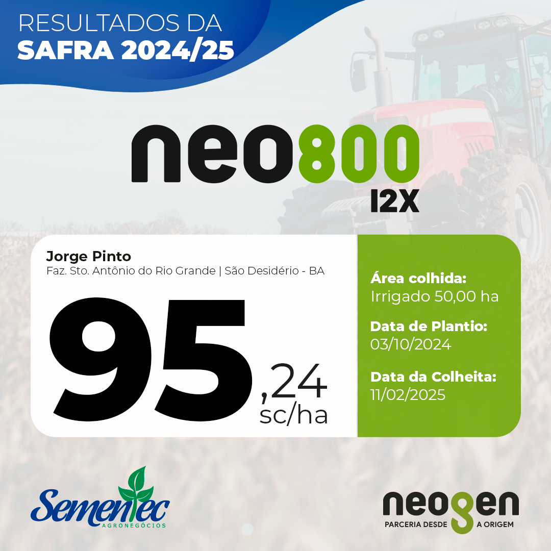 Resultados NEOGEN 800 I2X